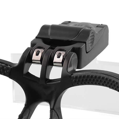 Amzdeal Lupenbrille Brillenlupe Lupe mit 2 LEDs 5 Linse Vergroesserung Reparatur Haltbar - 3