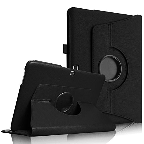 Fintie Samsung Galaxy Tab 4 10.1 Hülle - 360° Drehbarer Stand Smart Cover Case Schutzhülle Tasche Etui mit Ständerfunktion Auto Schlaf / Wach Funktion für Galaxy Tab 4 10.1 SM-T530 SM-T535 Tablet, Schwarz