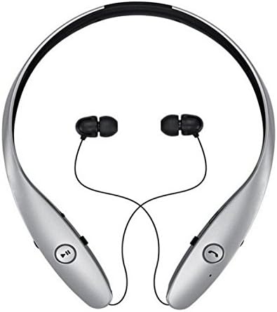 Bluetooth V4.1 HBS 900 Bluetooth Headset Wireless Stereo Sports Earphones In-Ear Welding protection Running Headset with Flex Memory Back Case for iPhone iPad Android Mobile Phones Silver