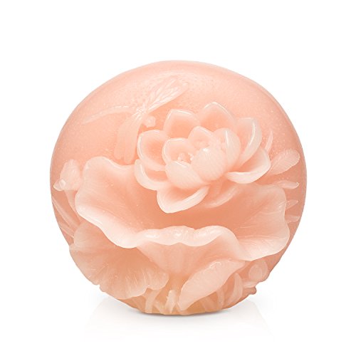 Lotus kerze Lotuskerze Flammenlose Kerze, Lotus Form des flammenlos Echtwachs Elektronische LED Kerzen mit Timer (Geprägte Rosa Lotus) (Lotus) - 8