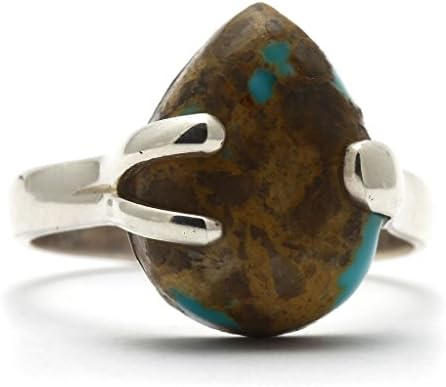Natural Persian Turquoise (aka Sleeping Beauty Turquoise) Gemstone Ring - SIZE: Q 1/2 (inner diameter 18.67mm) 4g 925 Sterling Silver 1 piece available FREE Gift Box