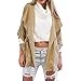 Produktbild Hffan Damen Mode Mit Kapuze Lange Ärmel Jacke Windjacke Parka Taschen Strickjacke Dünn Mantel übergangsjacke Trenchjacke ultraleichte steppjacke kurzmantel (Khaki, L)