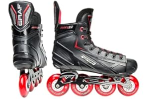 Grafskates Max 9 Hockey Inliner Senior - Rollschuh - Inline Skates - Polypropylen, PE - Schnürung - Unisex-Erwachsene - 39-45
