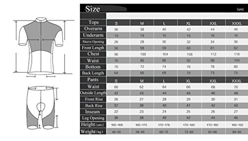 Skysper Herren Radtrikot Set Stilvolle Bequeme Kurzarm Radsportbekleidung + Fahrradhose - 3