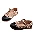 Ubesta New Fashion Girl Kids Toddler's Sandals Rivet T-strap Flats Pointed Toe Shoes,Black,21