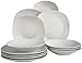 Produktbild Square Weiss Tafel Service 12 teilig Neu Eckig Porzellan Geschirr Set 6 Personen