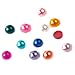 500pcs 2mm Nail Art Half Round Pearls Rhinestone Decorations 12 Colors Wheel
