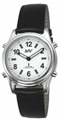 sprechende analoge Damen-Funkuhr Armbanduhr Blindenuhr Lederarmband 1138L 35mm sprechende analoge Damen-Funkuhr Armbanduhr Blindenuhr Lederarmband 1138L 35mm