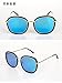 Produktbild Burenqi@ High Gloss Sonnenbrille runde outdoor Gläser trend Big Box Sonnenbrillen Hot Sale, Black Box Blue Film