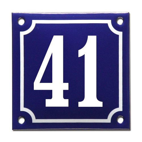 Numero civico smalto French Blu, numero 41
