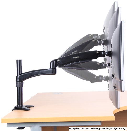 Duronic DM551X2 Monitor-Tischhalterung für einen LCD/LED Computer Bildschirm / Fernsehgerät mit Neig, Schwenk und Rotierfunktion - 8