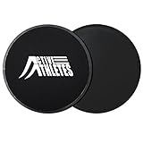 Active Athletes Ab Slide Gliding Discs - 2 Exercise Gliders for Core Workout and Full Body Fitness For Muscle Toning And Weight Loss