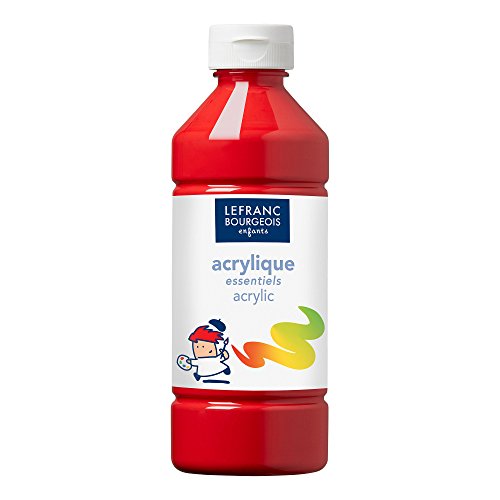 Lefranc & Bourgeois - Los Esenciales - Pintura acrílica líquida, 500 ml, Color Rojo