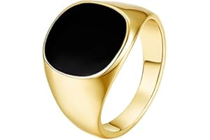 vissen Bague Homme Noir Fiancaille Acier Inoxydable Bague Chevaliere Vintage Large (Taille 50-66…