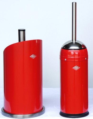 Preisvergleich Produktbild Wesco Toilettenbürste + Papierrollenollenhalter, Rot