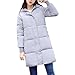 Produktbild Hansee Mode Charming Frauen Winter Casual Dicker Dünner Unten Lammy Jacke Langen Mantel Mantel Patchwork Outwear (L, Grau)