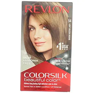 Revlon ColorSilk Hair Color 54 Light Golden Brown 1 Each (Pack of 2)