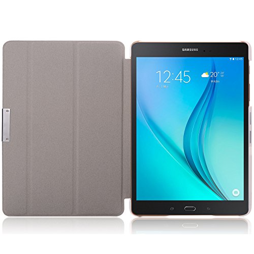 Samsung Galaxy tab A 9.7 hülle Schutzhülle, IVSO hochwertiges PU Leder Etui – mit Standfunktion und automatischem Schlaf Funktion, super 360° Anti-Wrestling, ist für Samsung Galaxy Tab A T550N/T555N 24,6 cm (9,7 Zoll) WiFi Tablet-PC perfekt geeignet, Schwarz - 6
