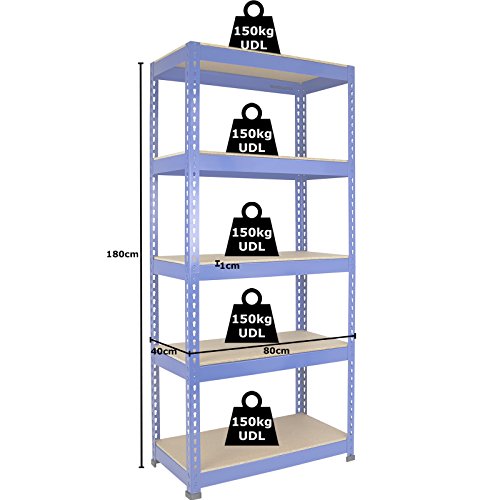 Hardcastle – Metallregal mit 5 Böden – 1,8 m – Verschiedene Farben - 4