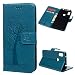 Produktbild Edauto Xiaomi Redmi Note 6 Pro Hülle Leder Case Schutzhülle Wallet Flipcase Eule Baum PU Handyhülle Handytasche Geldbörse Karteneinschub Magnetverschluß Ständer Klapptasche Tasche Blau