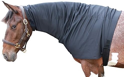 Snuggy Hoods Weatherproof Headless Turn Out Hood for Horse or Pony (Black, XL)