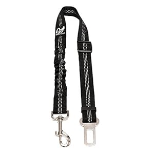 Happilax Cinturón de seguridad para perro en el coche, ajustable y extensible