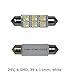 Produktbild 24V LED Soffittenlampe mit 6 Miniatur SMD LED Hightech Soffitte 39mm nur 10mm breit - weiß 24V DC HQ: HighQuality (Sockel S8) Soffitten Lampe mit Abstrahlwinkel 180° für Boot Segelboot Yacht - 24 Volt - 6 SMD - Festoon Soffitte
