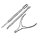 LUPO Stainless Steel Nail Cuticle Spoon Pusher Remover Cutter Nipper Clipper Cut Set
