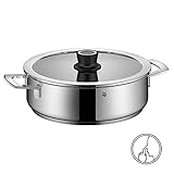 WMF VarioCuisine Aroma Dampfgarer, mit Glasdeckel inkl. Thermometer, Cromargan Edelstahl, Silikonrand, spülmaschinengeeignet