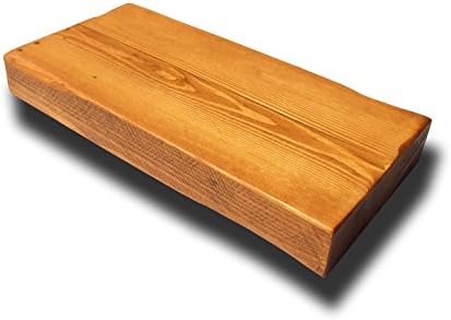FLOATING SHELVES RECLAIMED SOLID WOOD RUSTIC WALL SHELF IN ANTIQUE PINE FINISH 2 FT LONG - PERFECT FOR LIVING ROOM, KITCHEN, BATHROOM, OFFICE