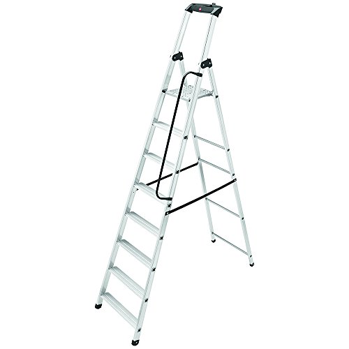 Preisvergleich Produktbild HAILO ProStep Alu-Leiter 8 Sprossen rutschsicher Haushaltsleiter klappbar