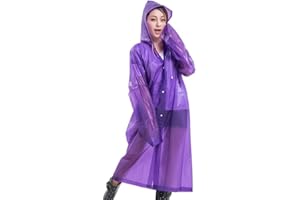Boolavard Adult Unisex Reusable Waterproof Rain Coat Portable Rain Jacket Poncho for Outdoor 150 * 65cm