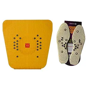 MOTTLIEE PRODUCTS combo of Acupressure power relief plastic mat and Magnetic Acupressure Shoes Insoles for foot pain relief