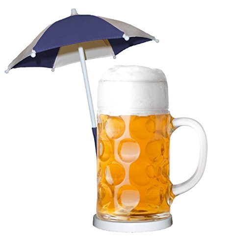 Preisvergleich Produktbild Bierschirmchen / Cocktailschirm / Eisschirmchen / Getränkeschirm - Blau 5er Set