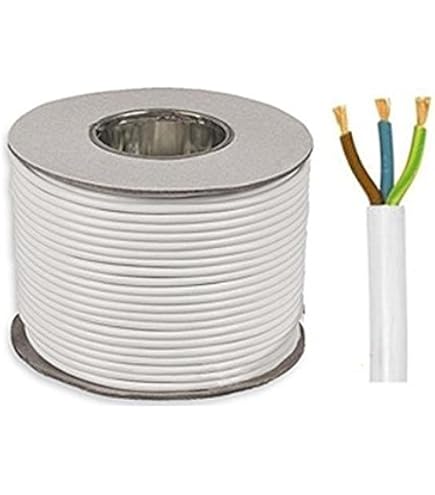 Merriway 3-adriges Kabel 2183Y – 0,75 Mm², 5 M Länge, Weiß, Bis 6 Ampere