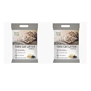 Nurture Pro Tofu Cat Litter - Charcoal - 6 Litre, (Pack of 2)