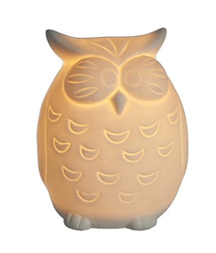 Preisvergleich Produktbild LED Keramik Eule 3 Modelle zur Auswahl, Modell:Halbmonde