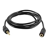 Audio Cable Cable alargador - TOOGOO(R) 3,5 mm de conector Jack macho a hembra m/f Cable alargador de Audio Cable negro 1,4 m