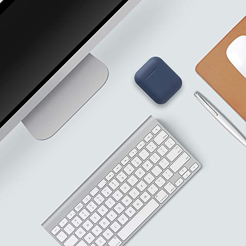 AirPods Case Protective  FRTMA Silicone Skin Case with Sport Strap for Apple AirPods  Midnight Blue