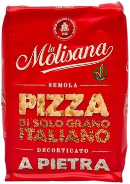 La Molisana, Semola di Grano Duro per Pizza, Solo Grano Italiano Decorticato a Pietra - Ideale per Pizza - Confezione da 1 kg