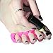 Pedicure - Manicure set 4-piece nail care kit includes finger nail file buffer, stainless steel nail clippers, non-rusting scissors, gel toe separators for painting toenails.