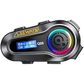 Q08 BT5.3 Uyumlu Motosiklet Kask Kulaklık Intercom Işıklı Motorsiklet Interkom (Eşleşme Yoktur)