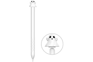 NIUTRENDZ Cute Cow Case for Apple Pencil 2nd Generation Case Silicone Protective Cover Sleeve Skin Accessories【Magnetic Charging & Double Tap】 (Apple Pencil 2nd Generation, Ghost)