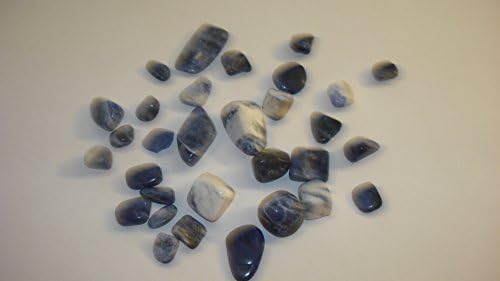Sodalite 31pc 1.5oz Bag Mixed Sizes Premium Quality Flat &amp; Unique Shaped Free-form Tumbled &amp; Polished 100% Natural Crystal Gemstone Specimens