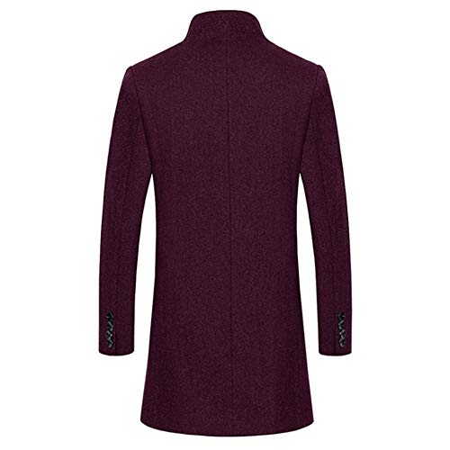 Oasics Herren Mantel mit festem Mantel Gothic Stehkragen Wolljacke Partyjacke Größe M-22XL