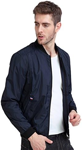 Leoniner Men's Classic Slim Fit Coats Outwear Bomber Jacket with Long Sleeves Waterproof Windproof