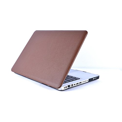 Macbook Pro 13 Hülle Case Tastaturschutzfolie Displayschutzfolie 3 in 1 Kit, TECOOL [Ultra Dünn Serien] Leder Hartschale Schutzhülle Case für MacBook Pro 13.3 Zoll Modell: A1278 – Braun - 5