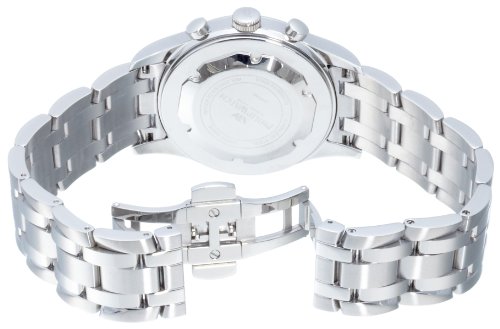 Philip Sunray Men's Quartz Watch with Black Dial Chronograph Display and Silver Stainless Steel Strap R8273908165