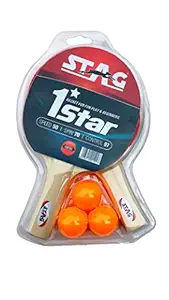 Stag 1 Star Table Tennis Play Set (2 Bats and 3 Balls)