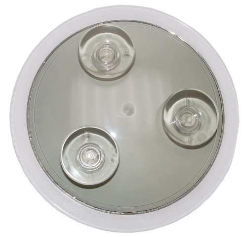 Fantasia Spiegel mit 3 Saugnäpfen, Acryl mit Silberring, 7-fach, Vergrößerung, ø 19 cm - 2